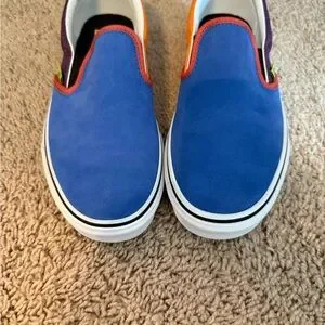 Vans | Shoes | Vans Blue And Orange Slipon Shoes | Poshmark display picture 2